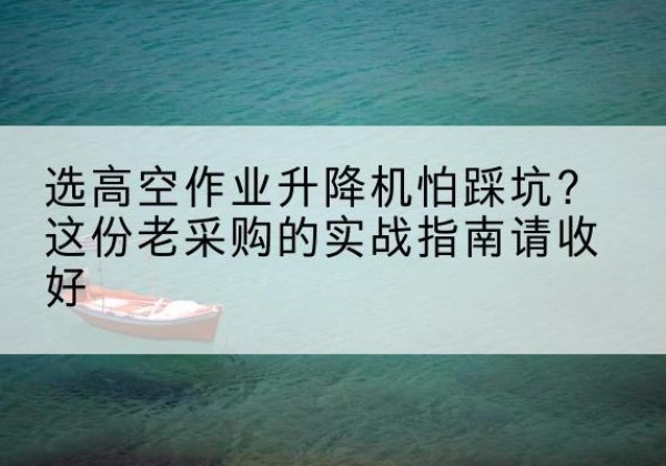 利辛高空作业升降机厂家推荐-选高空作业升降机怕踩坑？这份老采购的实战指南请收好