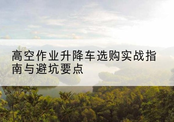 利辛升降车怎么选-高空作业升降车选购实战指南与避坑要点